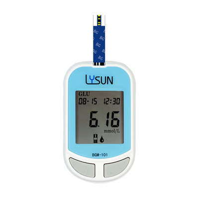 CE-Plastik-Plastik-Diabetes-Digital-Glucometro Blutzuckermesser, Blutzuckermonitor Kit Blutzuckertestmaschine für Zuhause und Krankenhaus
